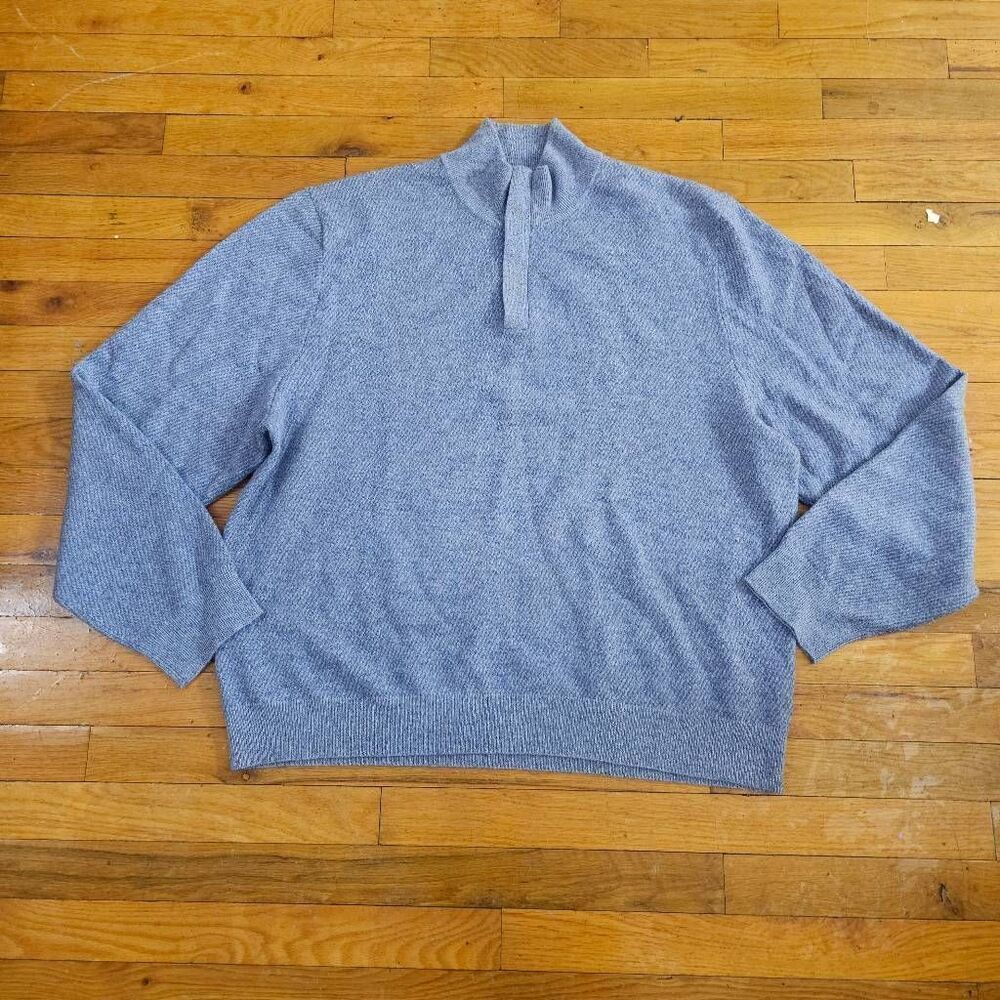 Bloomingdale's The Men's Store Quarter Zip Sweater Wool Cashmere XXL